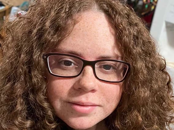 girl with glasses