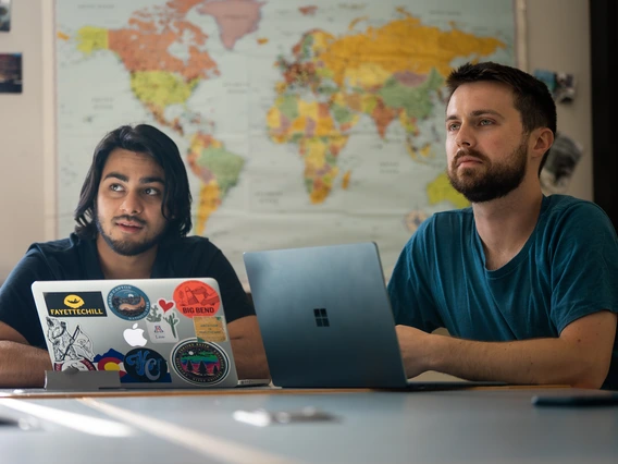 men in classroom