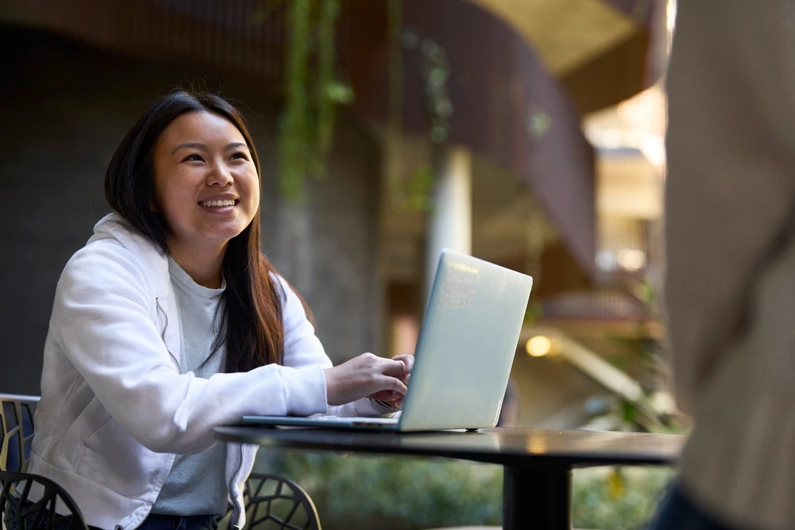 Girl with laptop
