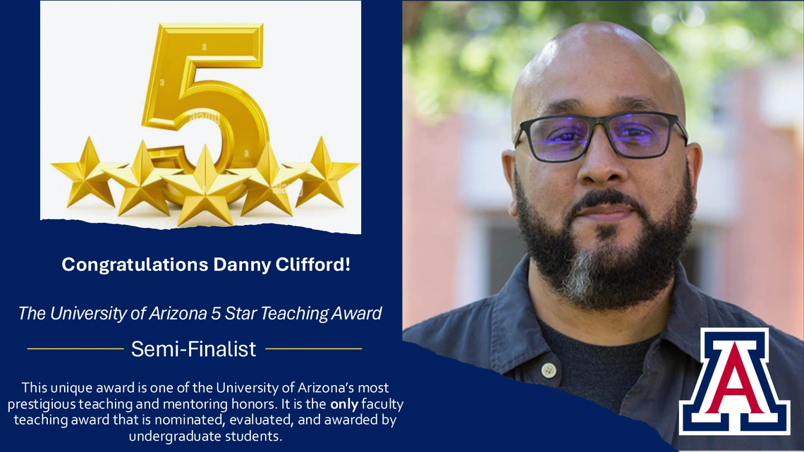 man smiling with 5 stars