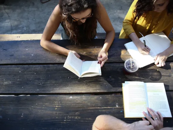 Students in a study group