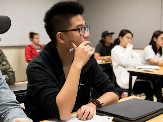 Students listening in during a Writing Program lecture