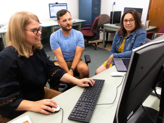 Shelley Staples and Grad Students