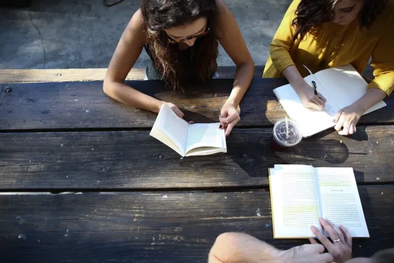 Students in a study group