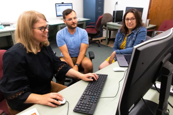 Shelley Staples and Grad Students